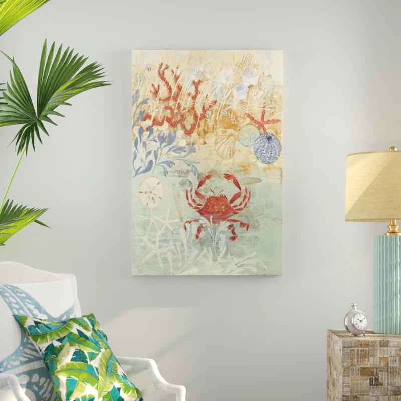 Highland Dunes " Coastal Floral Frenzy IV Premium " by Alan Hopfensperger