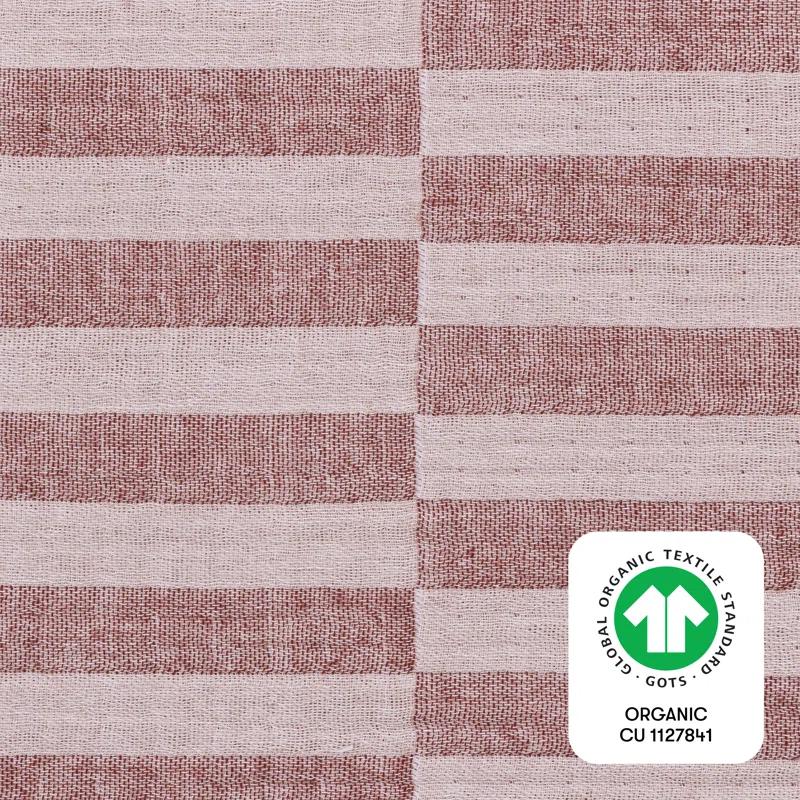 babyletto Maroon Stripe Muslin Crib Sheet