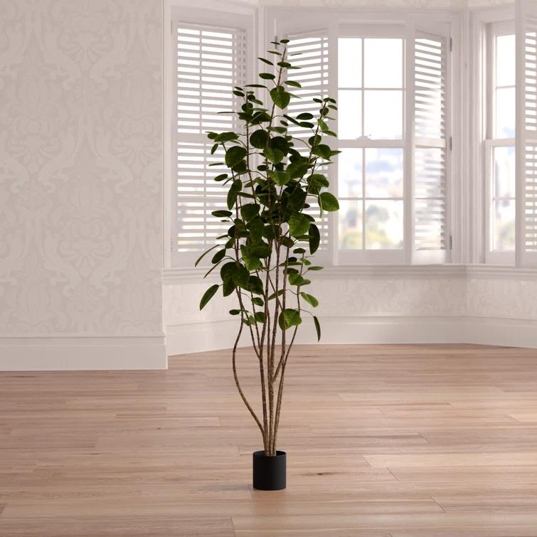 Primrue Artificial Green Potted Cotinus Coggygria Tree