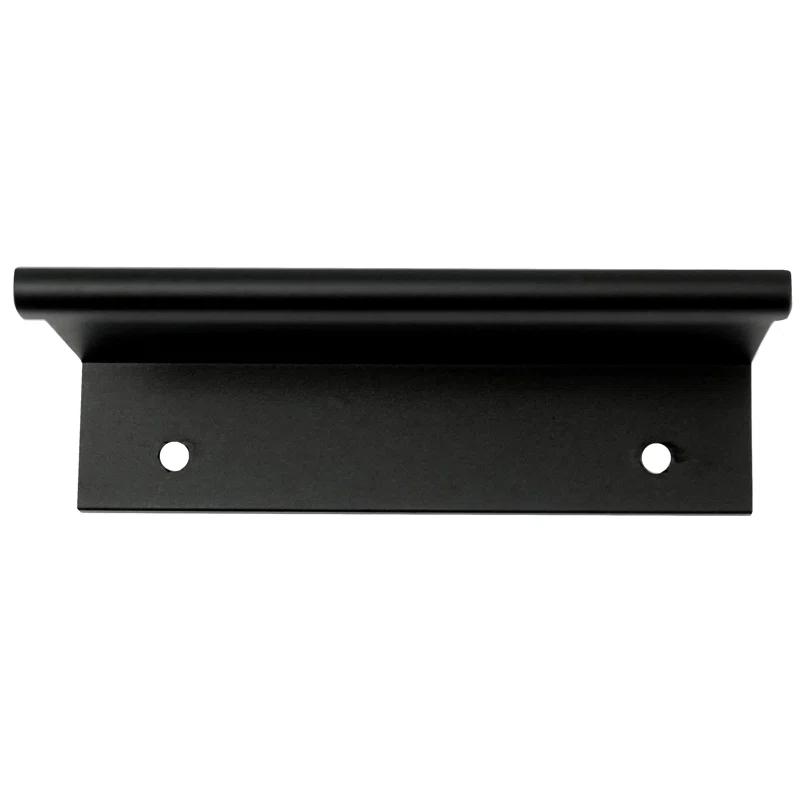 Laurey Laurey Edge Pull 12" Center-To Center Matte Black Edge Cabinet Pull