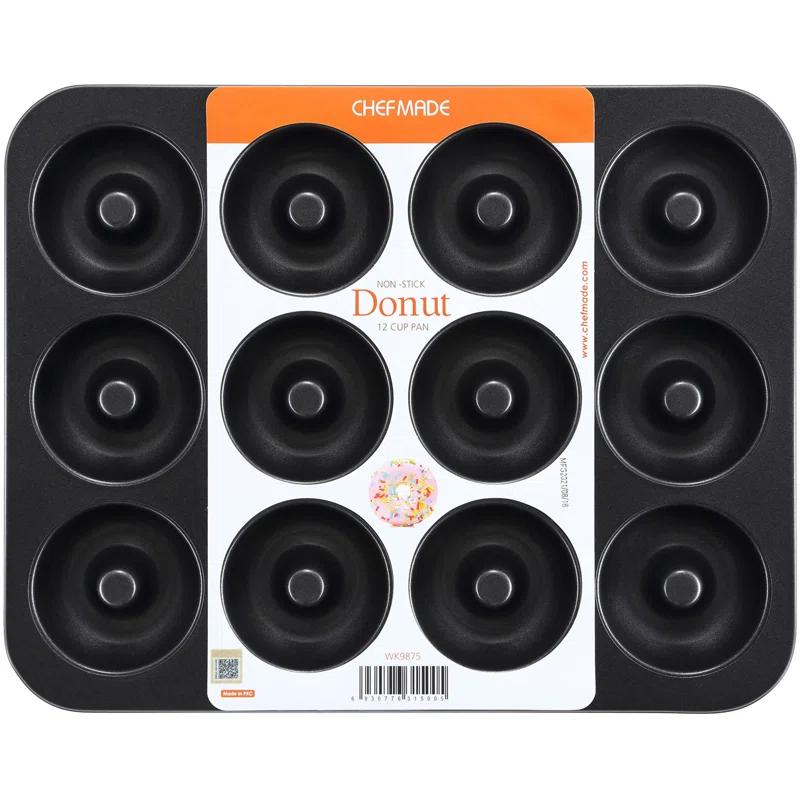 CHEFMADE CHEFMADE 12 Cavity Donut Pan Ring Doughnut Baking Pan