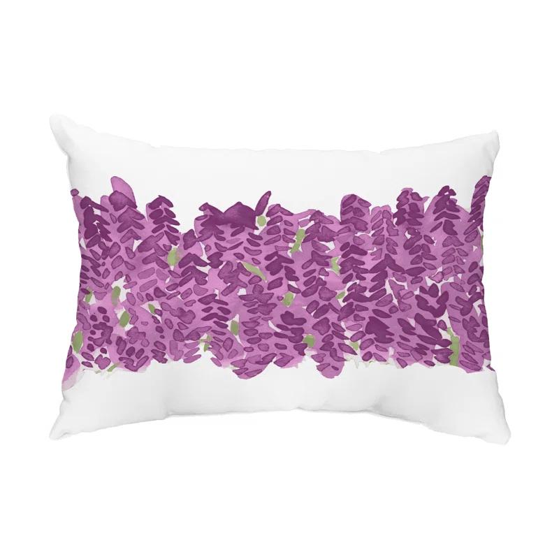 e by design Flower Floral Indoor/Outdoor Reversible Throw Pillow