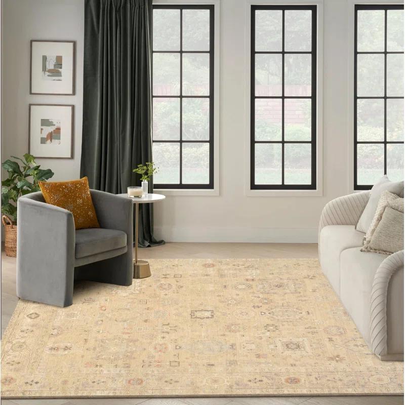 Pasargad Oushak Cream Wool Area Rug