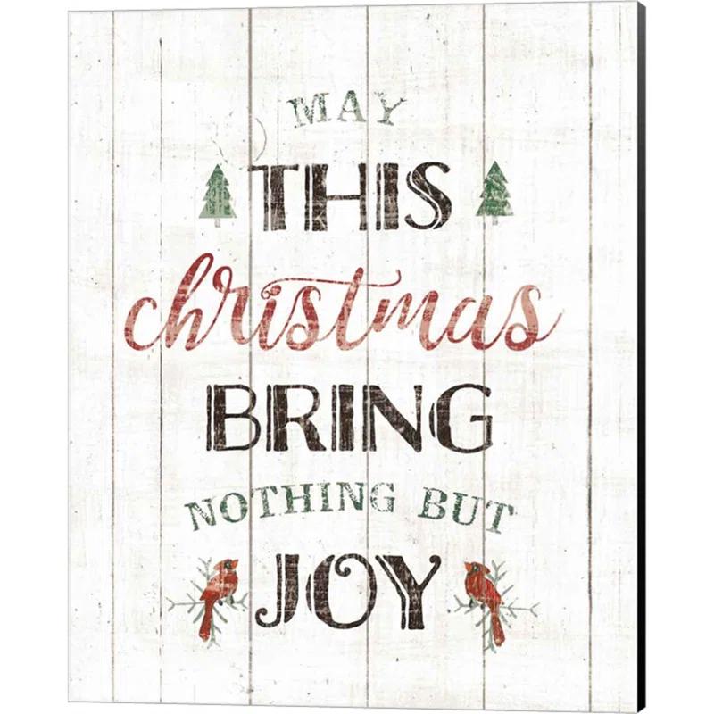 The Holiday Aisle® " Christmas Joy & Wonderful Time " by Wild Apple Portfolio 2 - Pieces (Set of 2)