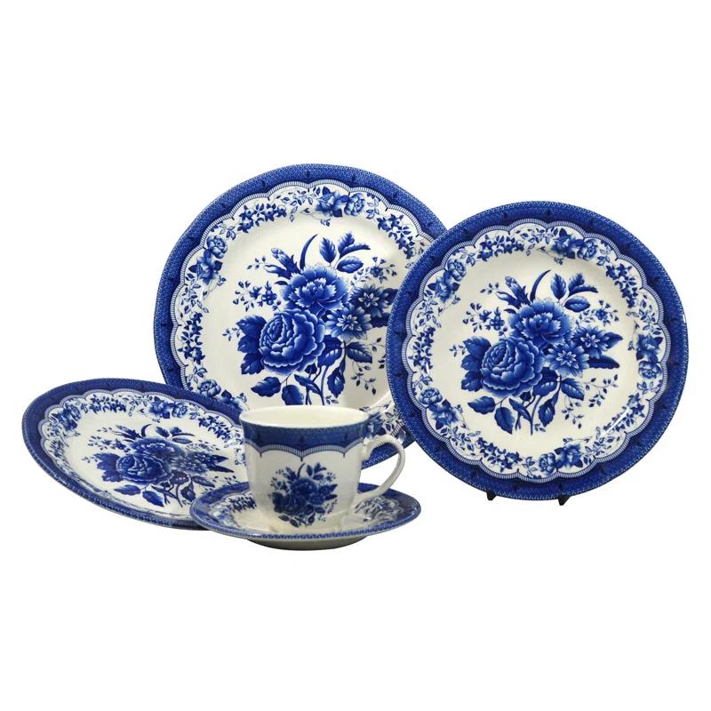 Tudor England Victoria 30 Piece Dinnerware Set, Service for 6