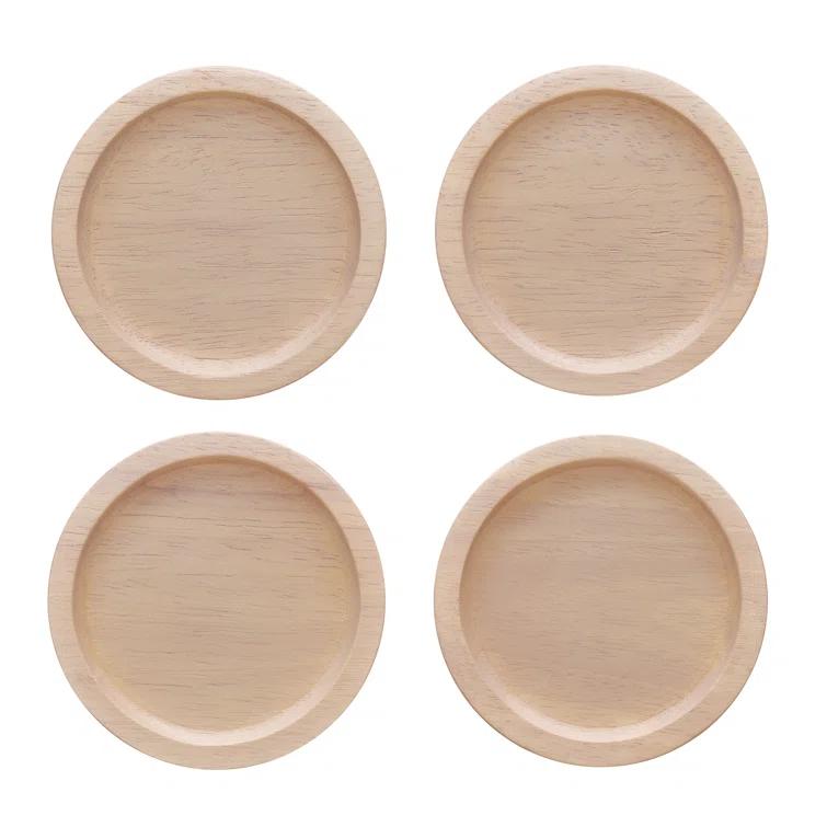 Noritake Hammock Wood Set Of 4 Coasters, 3-3/4"