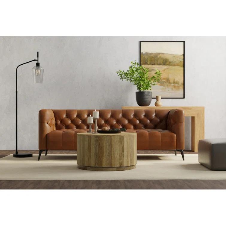 Vivenne Mango Wood Drum Coffee Table