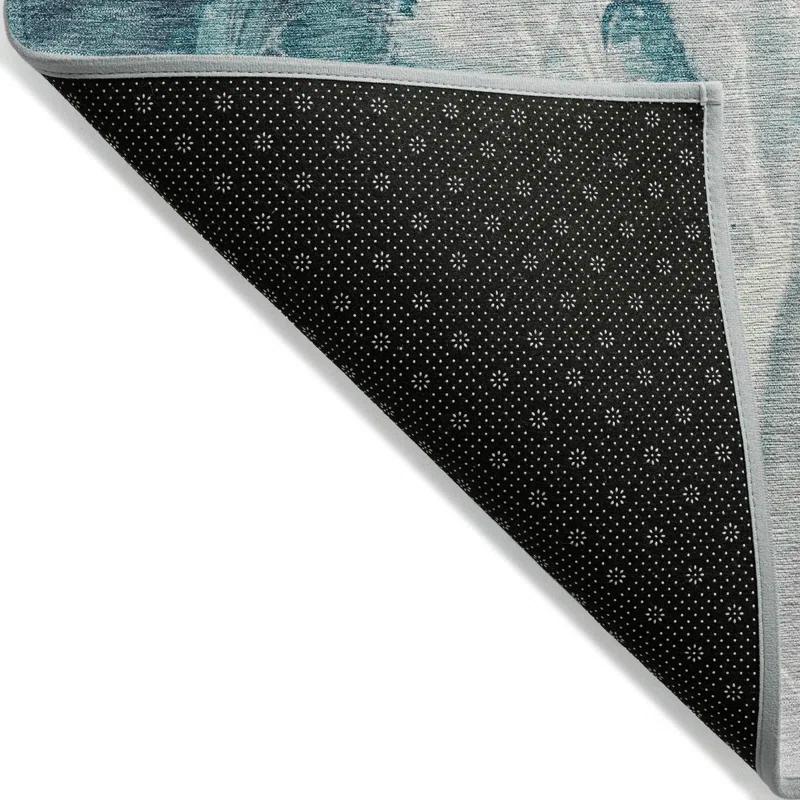 Machine Washable Indoor/Outdoor Chantille ACN1687 Teal Rug