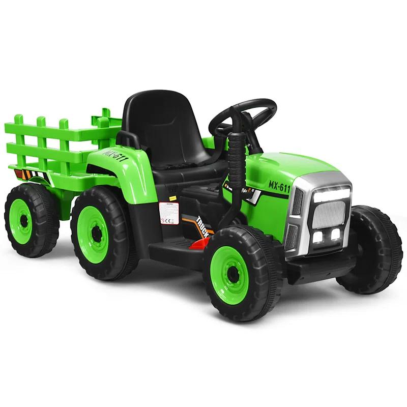 Costway Costway 12 Volt 1 Seater Tractors / Construction Battery Powered Ride On with Remote Control