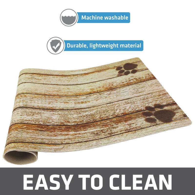 Drymate Pet Bowl Placemat, Feeding Mat For Dog & Cat - Thin, Absorbent, Waterproof, Machine Washable