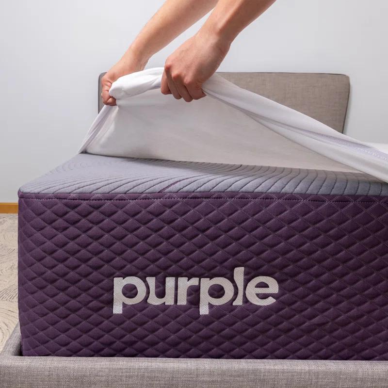 Purple Purple Waterproof Mattress Protector Standard