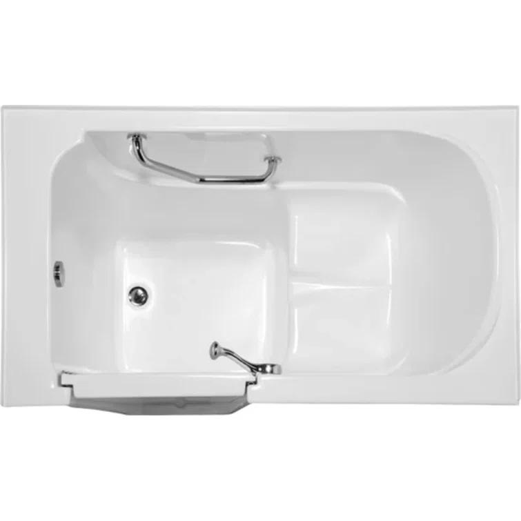 Hydro Systems Lifestyle 5230 Walk-In Tub Life Style 52" x 30" Walk in Soaking Acrylic Bathtub with Integrated Seat WAL5230GTO-WHI-WOV.WHI