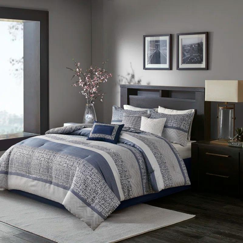 Madison Park Rhapsody 7 Piece Jacquard Comforter Set