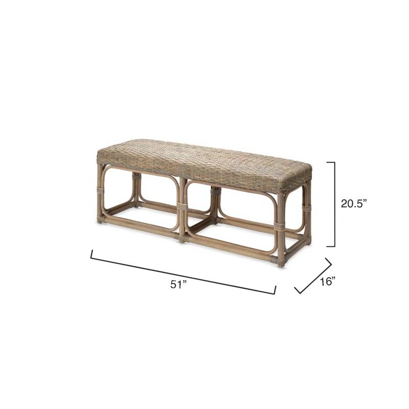 Jamie Young Company Avery Wicker Bench | Wayfair