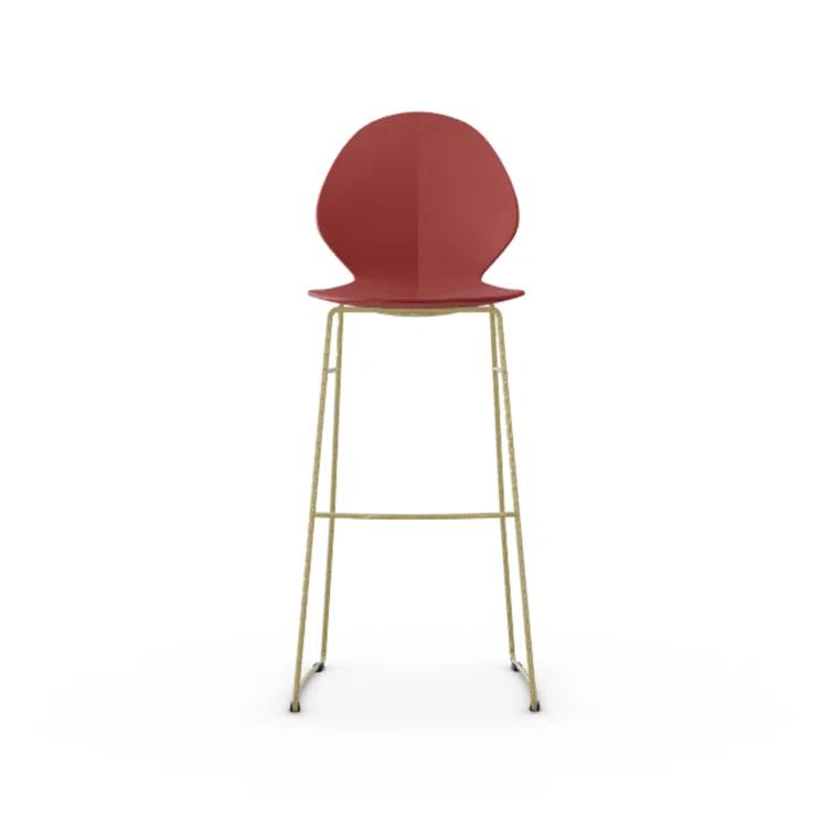 Calligaris Basil Ergonomic Stool with Metal Base