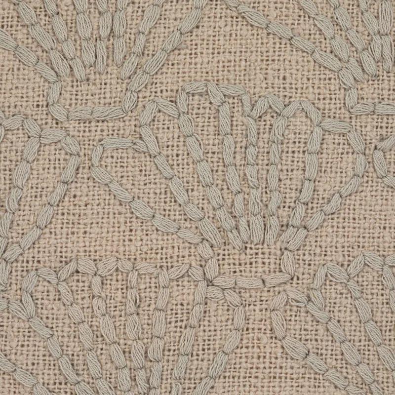Embroidered Cotton Reversible Throw Pillow