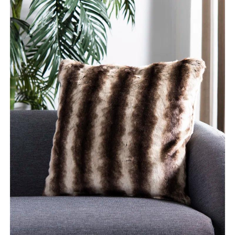 Animal Print Feather Reversible Throw Pillow