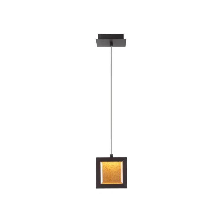 Brentwood Mini LED Pendant in Dark Bronze and Glass