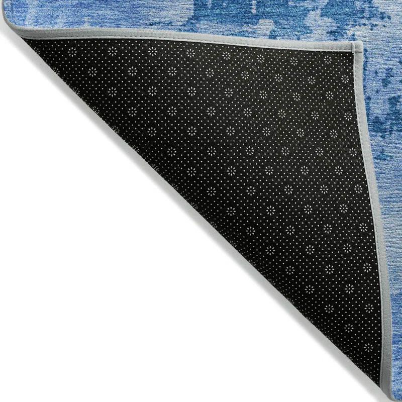 Machine Washable Indoor/Outdoor Chayden ACN1062 Navy Rug