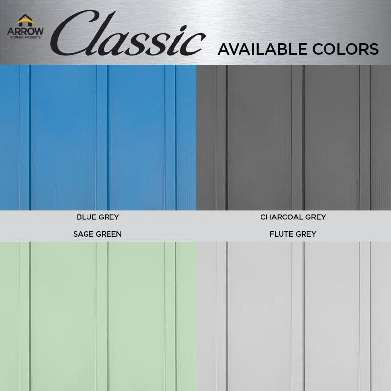 6 ft. W x 4 ft. D Steel Vertical Storage Shed