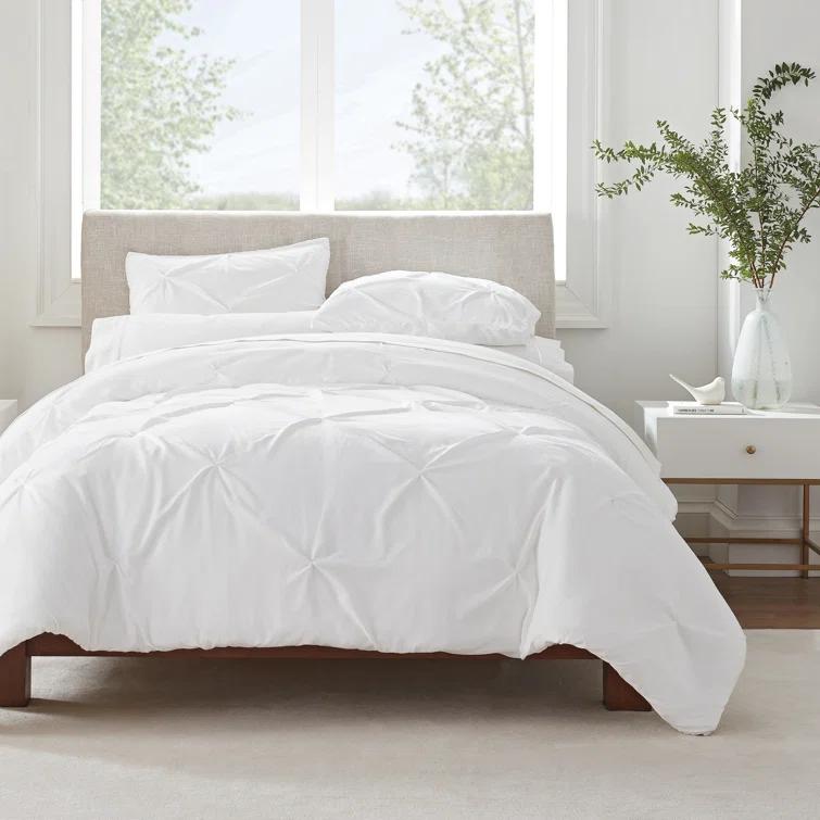Serta Simply Clean Microfiber 3 Piece Duvet Cover Set
