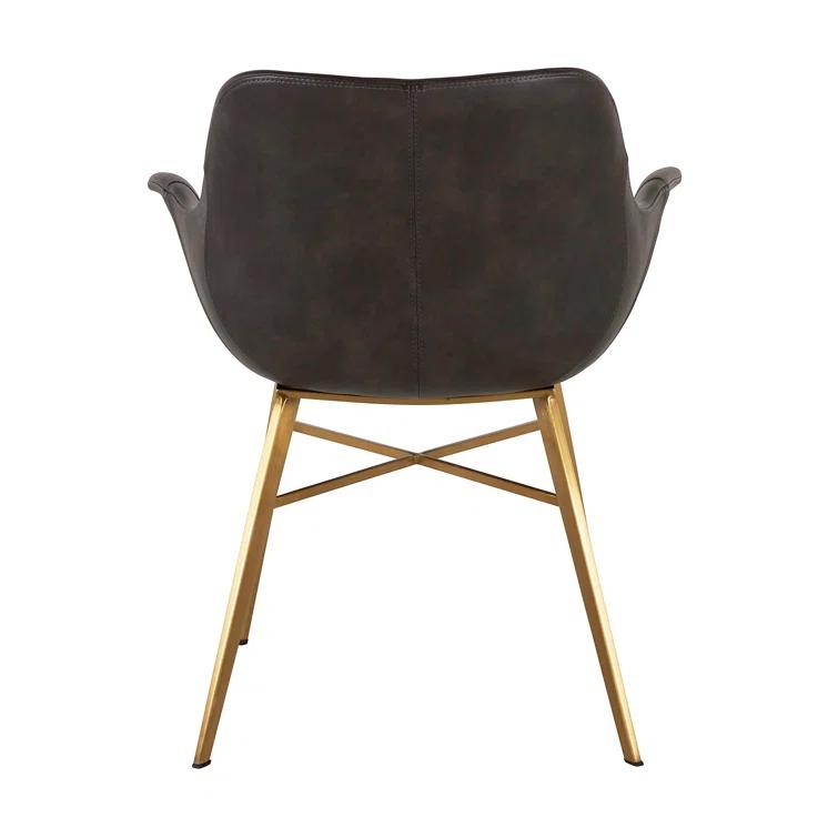 Gabby Channing 18.11'' H Faux Leather Upholstered Armchair