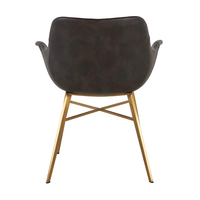 Gabby Channing 18.11'' H Faux Leather Upholstered Armchair