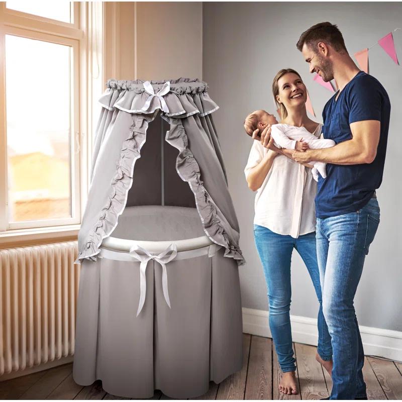 Harriet Bee Deford Bassinet with Bedding with Mattress and Stand