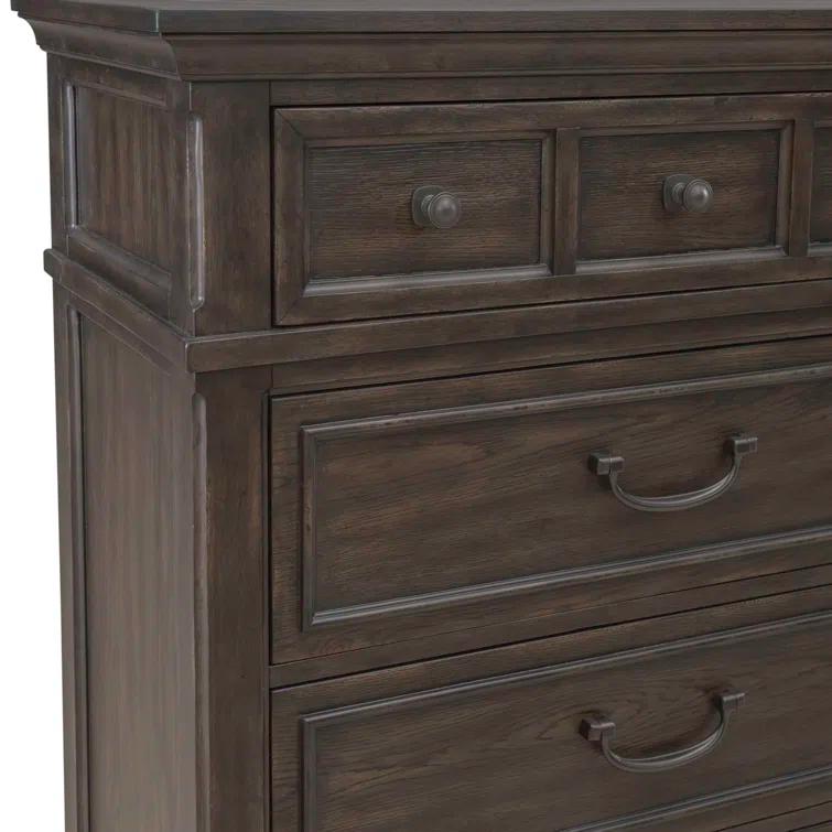 Canora Grey Trelawny Gaither Upholstered Bed, Dresser & Mirror, Chest, Night Stand