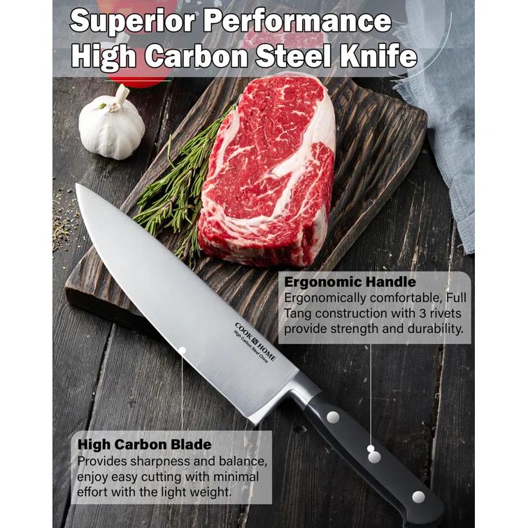 Cook N Home Cook N Home Kitchen Knife Set with Bamboo Storage Block 15-Piece