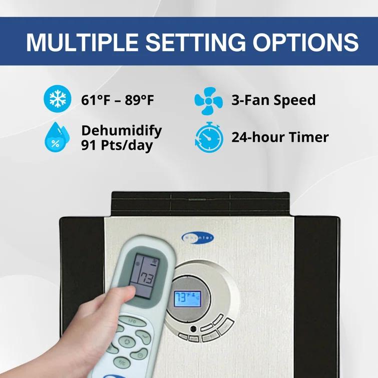 Whynter Whynter 14000 BTU Dual Hose Portble Air conditioner for 500 sq. ft. with 3M Filter