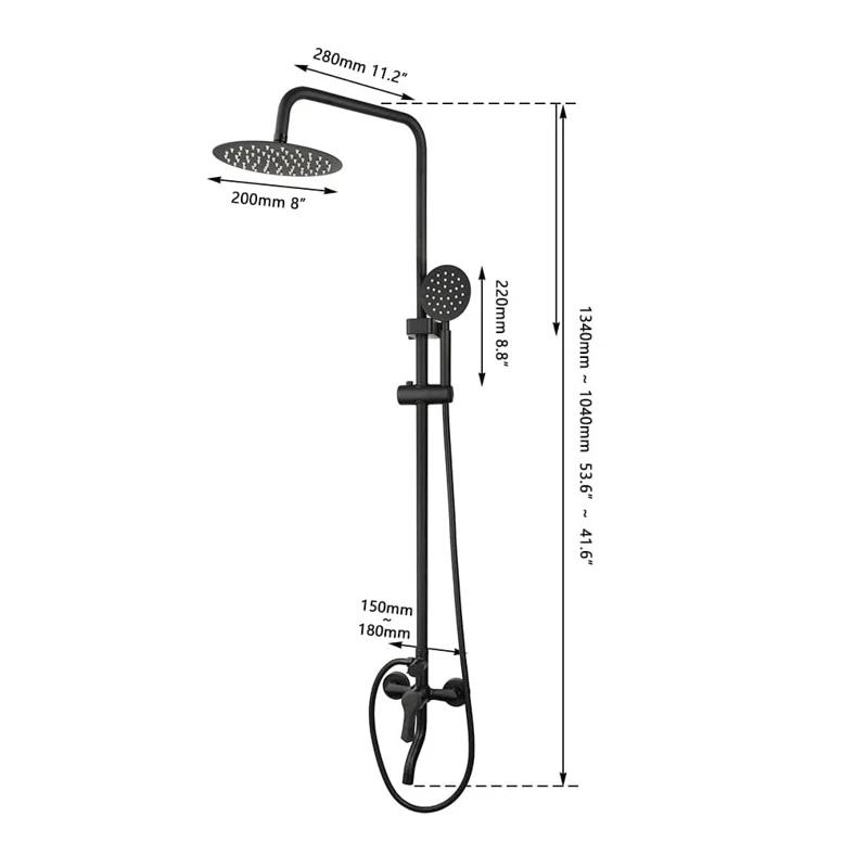 FUNDUXA Outdoor Shower Fixture With Handheld Spray Head