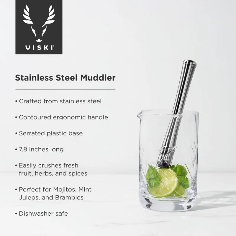 Viski Stainless Steel Muddler