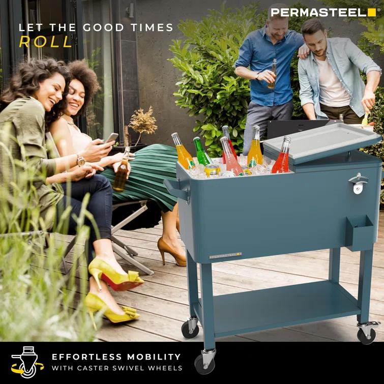 Permasteel 80-Qt Outdoor Patio Cooler with Removable Basin