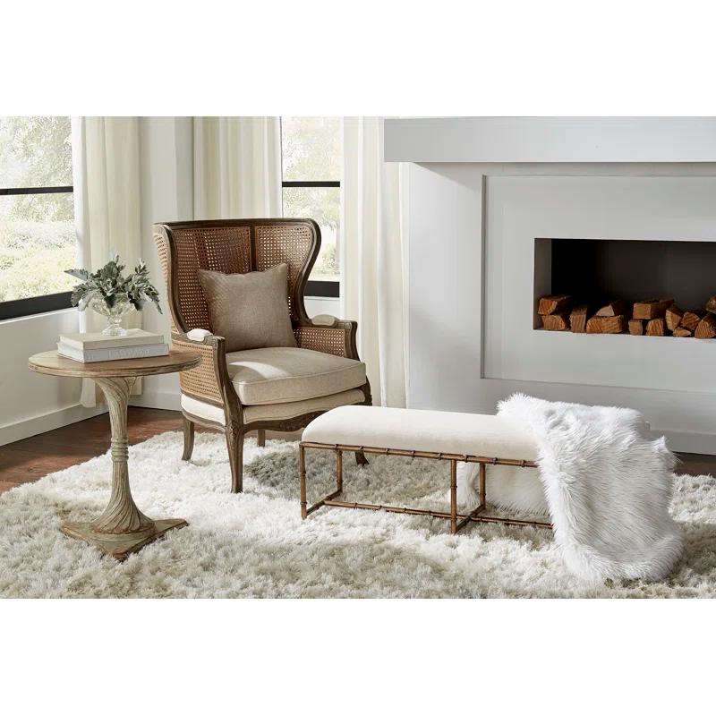 Furniture Classics Anubis Linen Blend Upholstered Bench