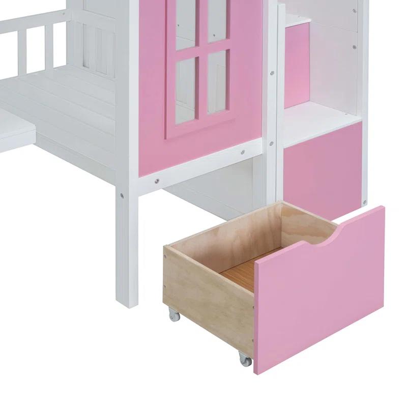 Galibens Bunk Bed With Changeable Table, Bunk Bed Turn Into Upper Bed And Down Desk
