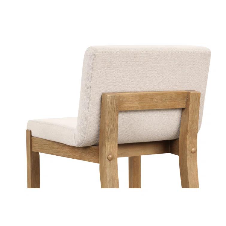 Nathan James Upholstered Wooden Stool