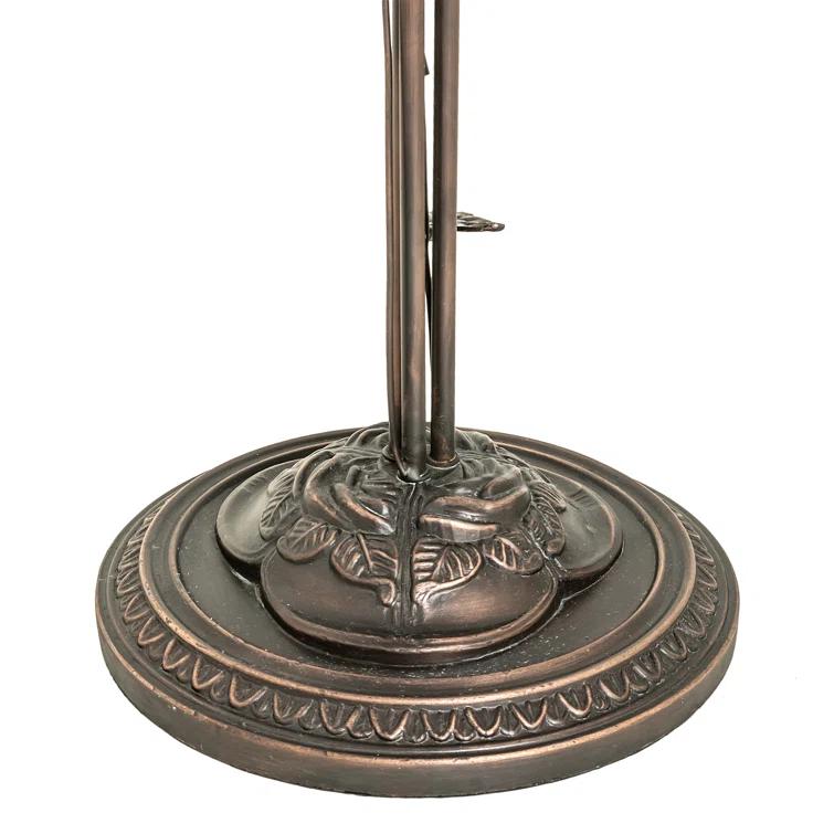 Meyda Lighting 58" High Amber/Green Pond Lily 3 Light Floor Lamp | Perigold