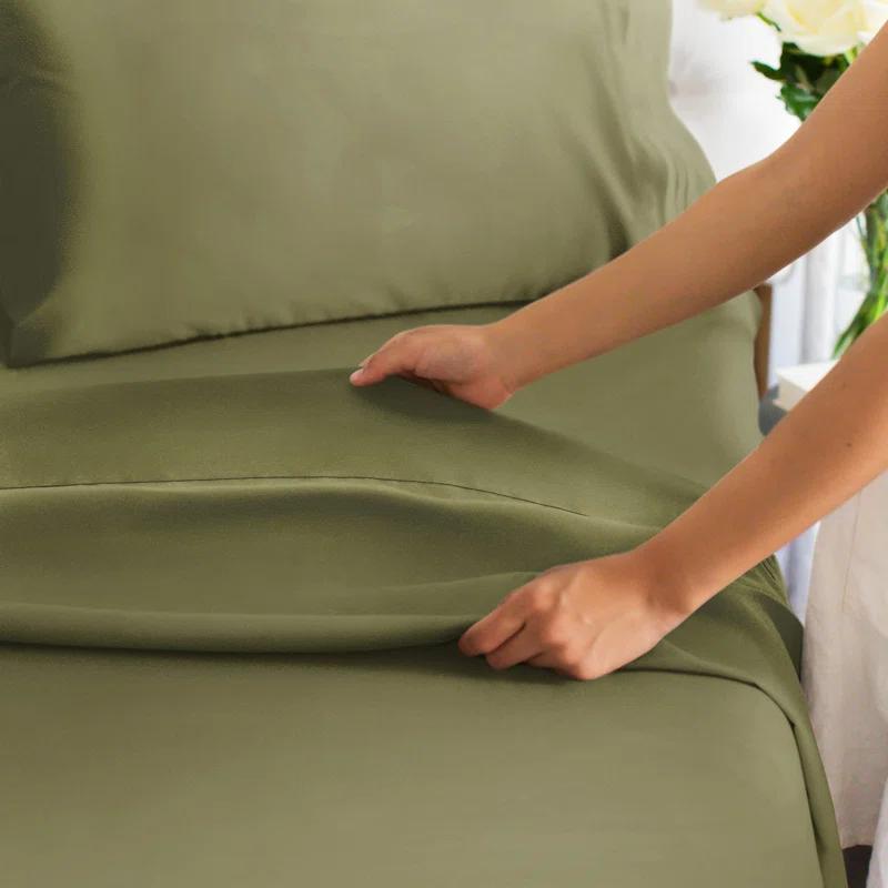 CGK Linens 4 Piece Sheet Set Premium Cooling, Soft & Wrinkle Free Sheet Set