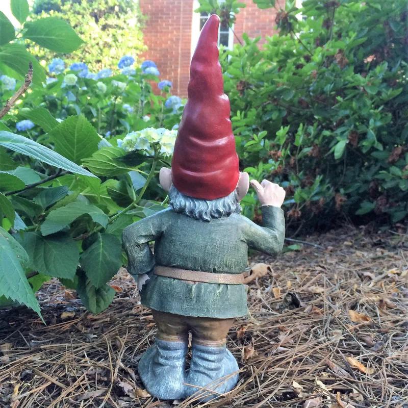 HomeStyles Old World Gnomes Rumple Thumbs Up Gnome Garden Statue