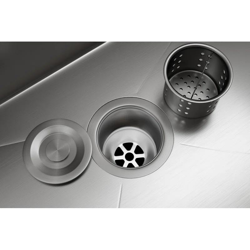 Montgomery 27'' L Farmhouse / Apron Single Bowl Stainless Steel Kitchen Sink