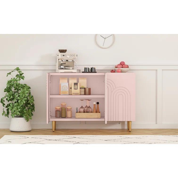 Mercer41 Sirgio 47.2'' Sideboard Buffet Cabinet with 3 Doors for Kitchen, Hallway, Living Room