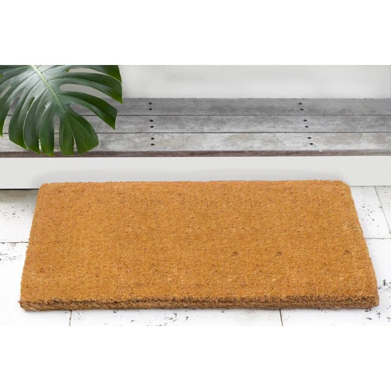 Ophelia & Co. Alece Extra Thick Outdoor Doormat Handwoven Durable Natural Coir Entryway Front Door Porch Patio