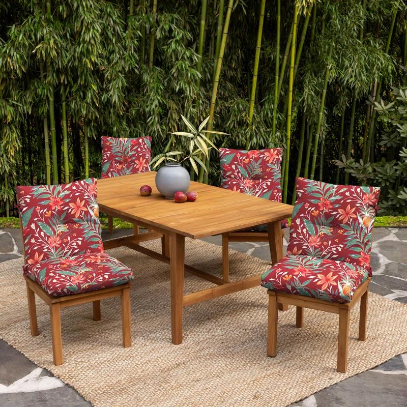 ARDEN Arden earthFIBER Plush Modern Tufted Polyfill Dining Chair Cushion, 21 x 40 (Set of 2)