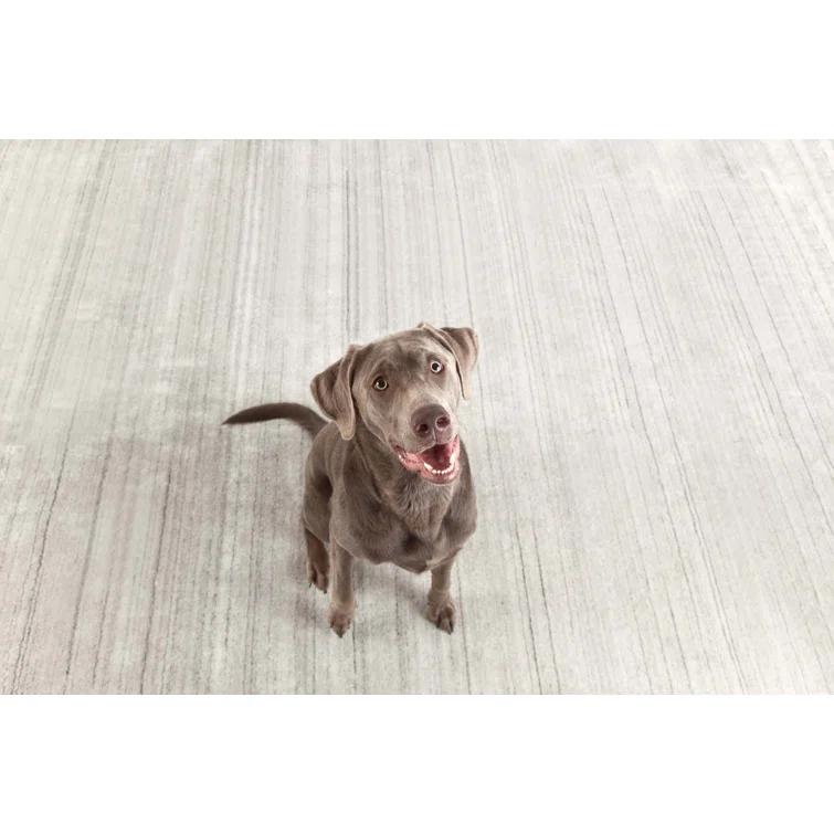 Icelandia White Hand Knotted Viscose Rug