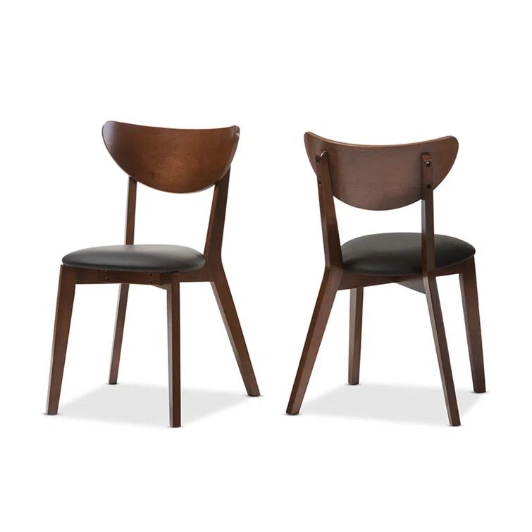 George Oliver Brydon 18.9'' H Upholstered Walnut Side Chair (Set of 2)