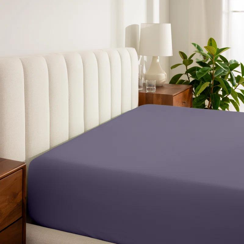 Bare Home 260 Thread Count Organic Cotton Percale Fitted Sheet