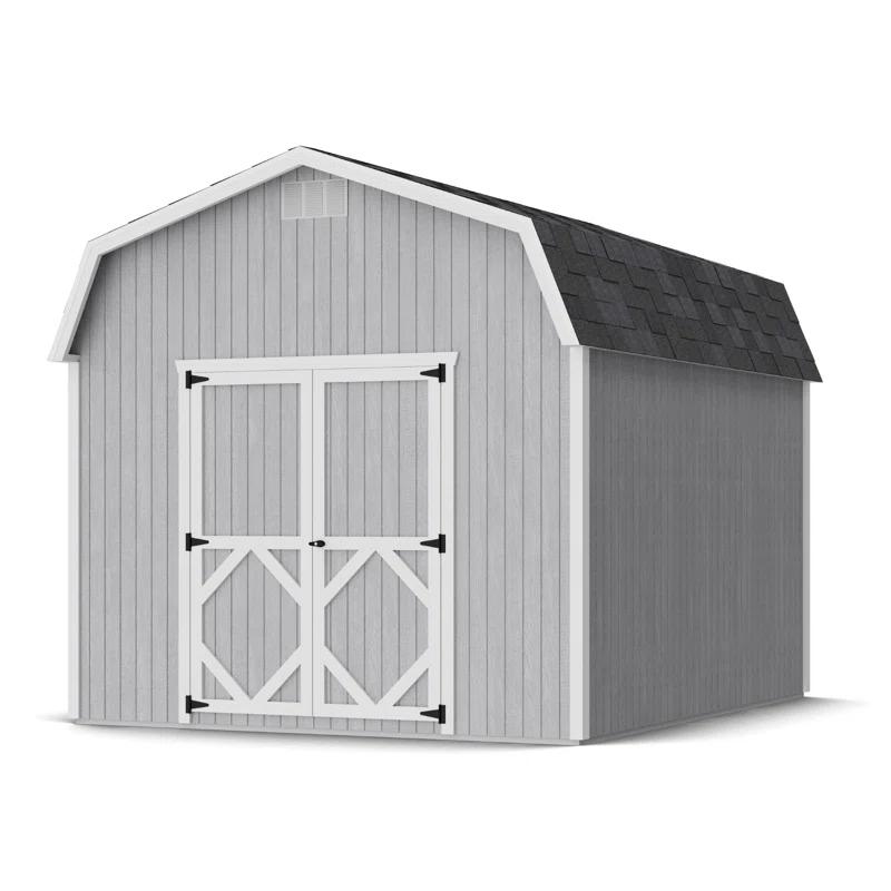 Little Cottage Co. Classic Gambrel Outdoor Wood Storage Barn with 6 ft. Sidewalls