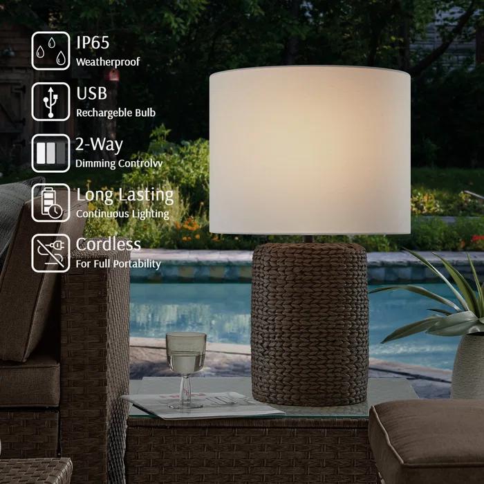 Lite Source Sujay 29.5'' Battery Powered Integrated LED Outdoor Table Lamp