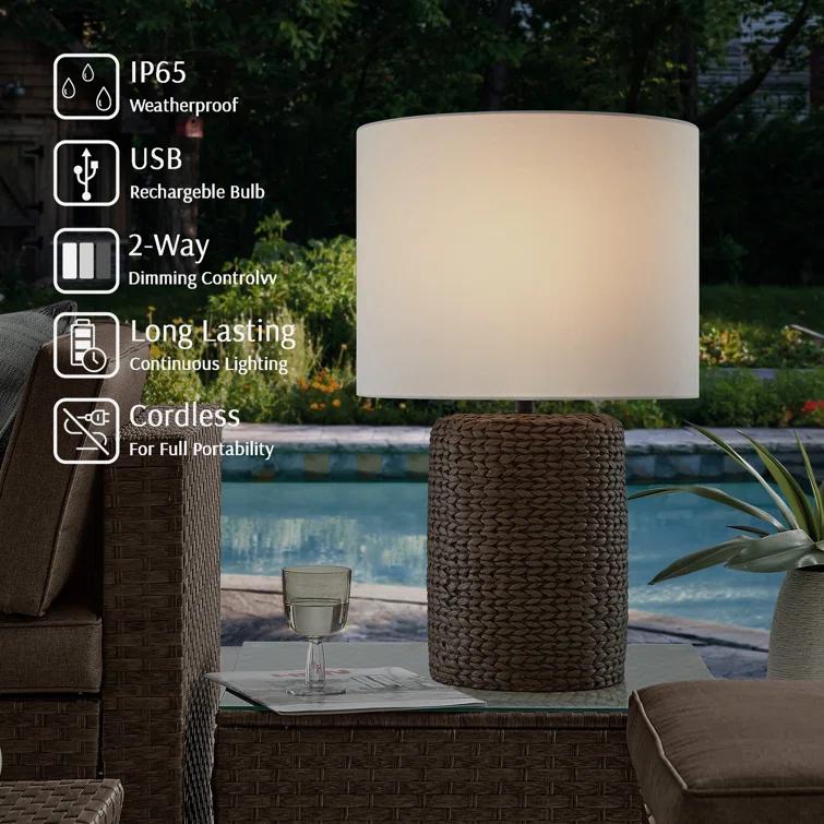Lite Source Sujay 29.5'' Battery Powered Integrated LED Outdoor Table Lamp